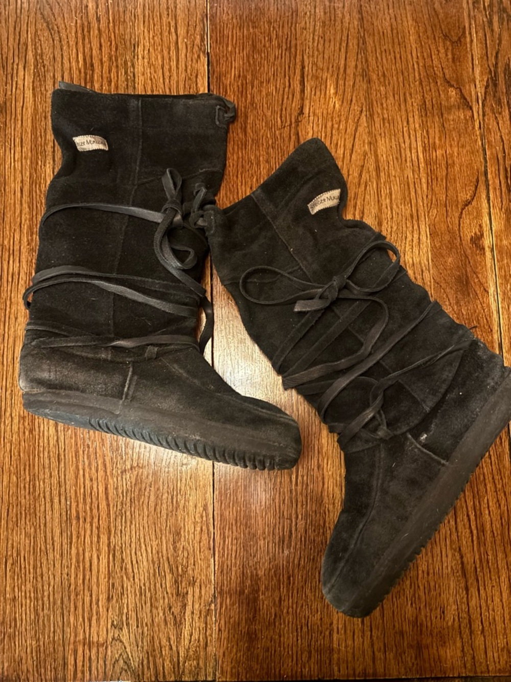 Black Steger lace up Mukluks